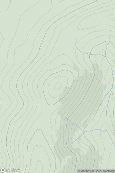Thumbnail image for Green Law [Firth of Forth to the River Tweed] [NT167595] showing contour plot for surrounding peak